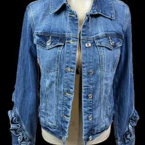 INC International Concepts Light Blue Jean Jacket